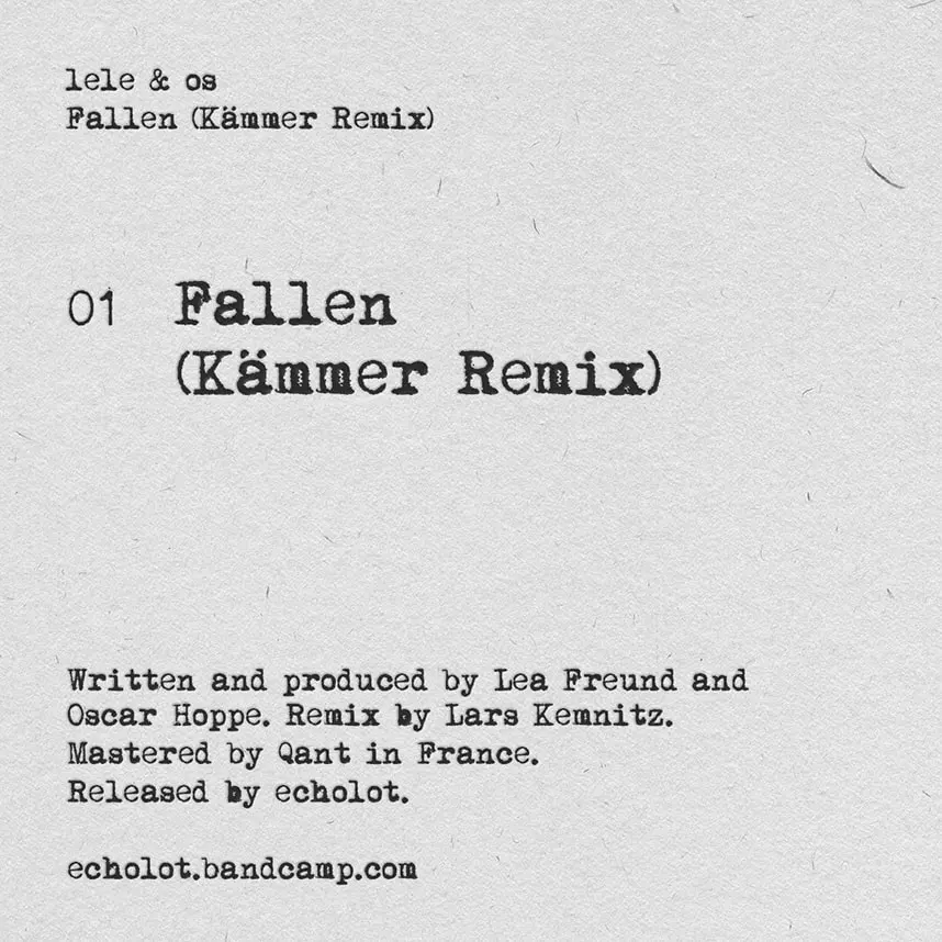 Fallen (Kämmer Remix) (echolot019) Tracklist