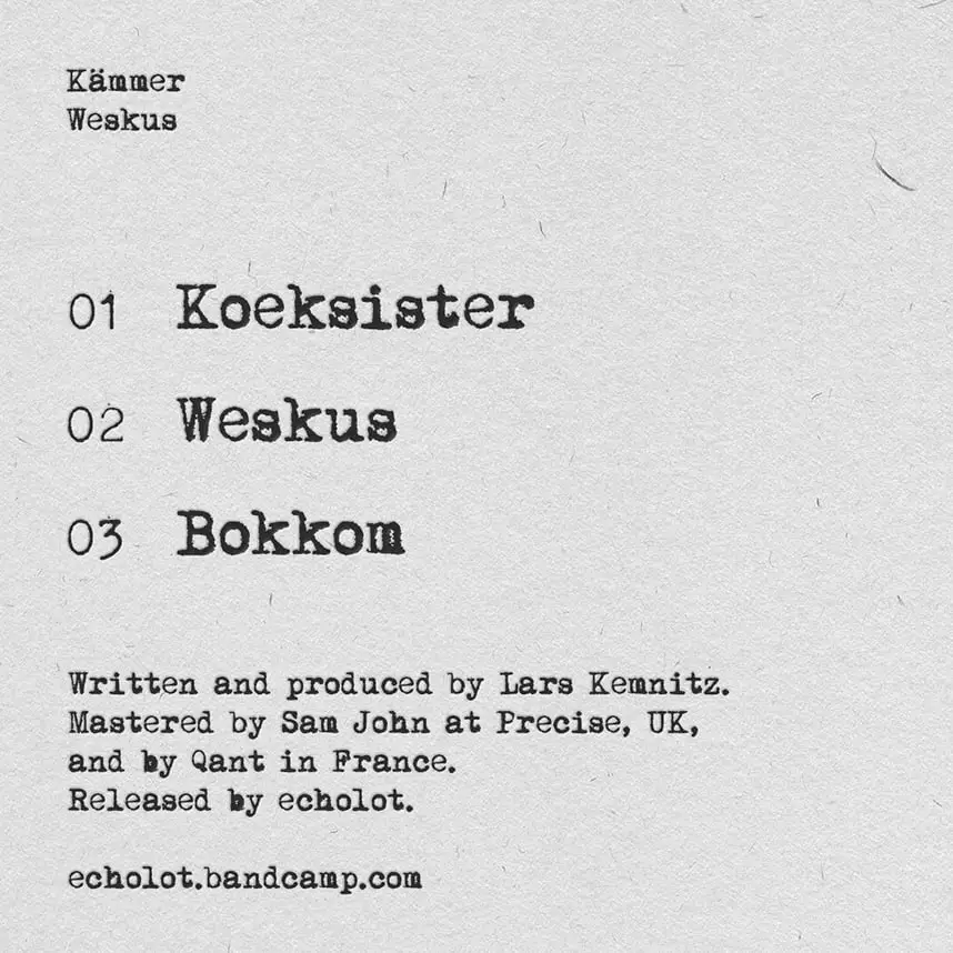 Weskus (echolot018) Tracklist